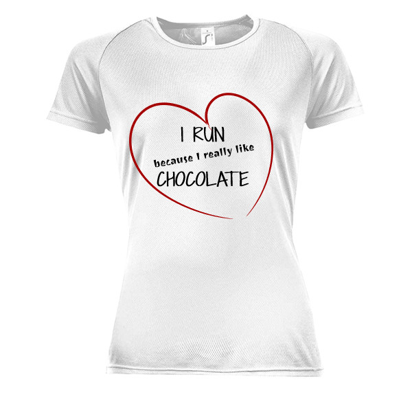 Dámske funčné tričko s potlačou I run