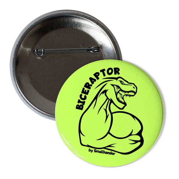 Button s potiskem Biceraptor 2.0 badge - black print