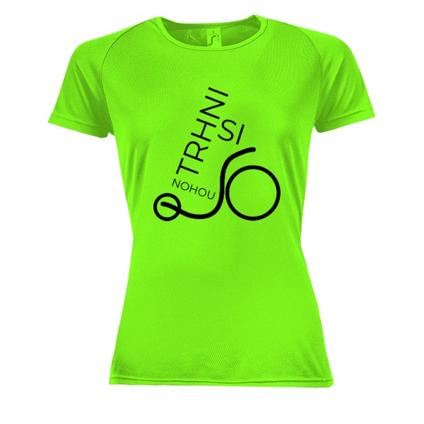 Dámske funčné tričko s potlačou trhni si nohou - funkční