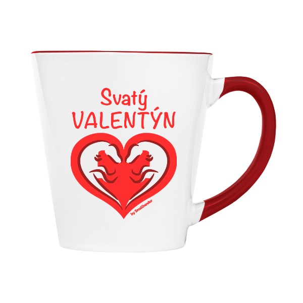 Hrnek kónický barevný s potiskem Valentýnský hrnek Smallhander